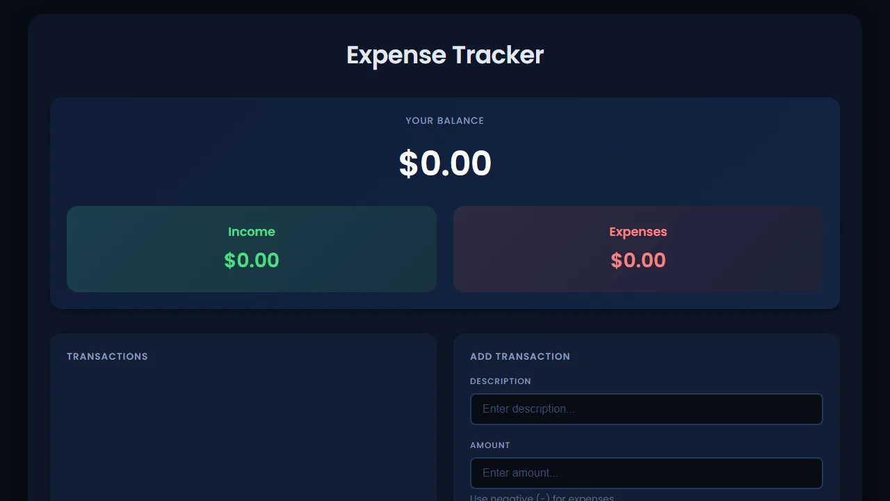 Expense Tracker – Personal Finance Tracking App